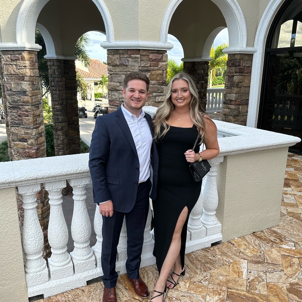 Black slit dress